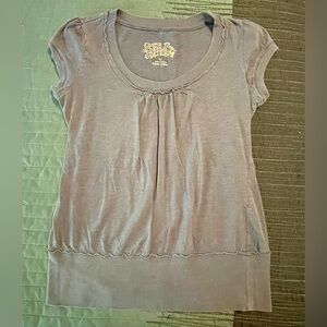 Beautiful dusty indigo scoop neck tee